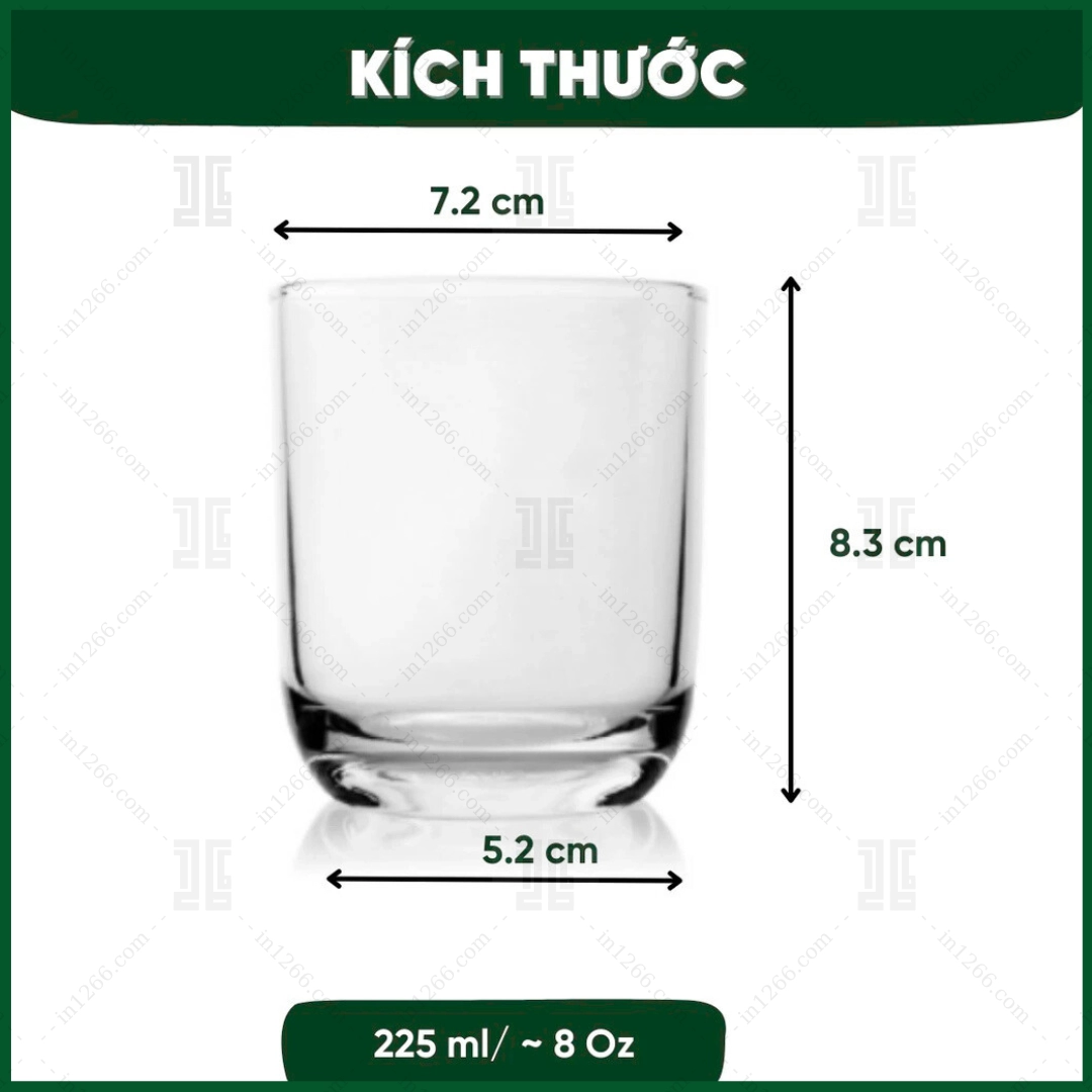 Bộ 6 Ly Thuỷ Tinh Cao Cấp Đựng Nến/Sữa Chua/Pudding/… UG-381, LG-103006