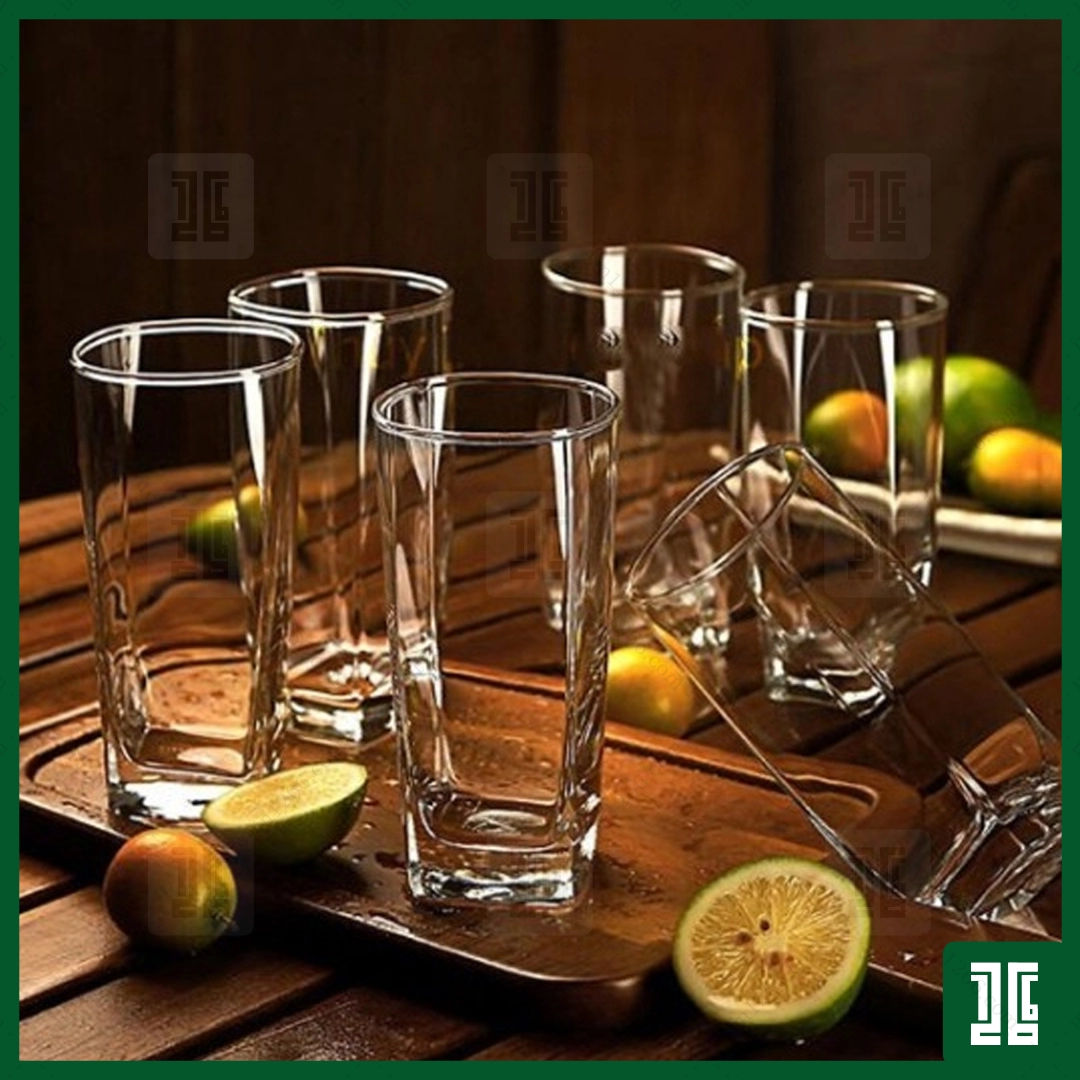 Bộ 6 Cốc Thủy Tinh Đáy Vuông Cao Plaza – B11011 – 320ml chính hãng Ocean