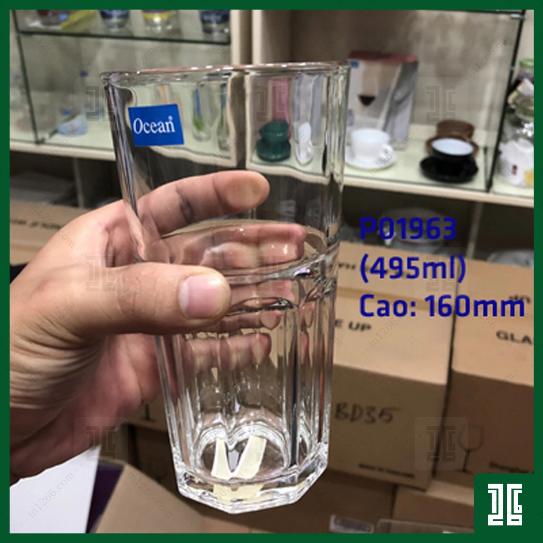 Bộ 6 Cốc Thủy Tinh Centra Long Drink – P01963 – 495ml chính hãng Ocean Thái Lan